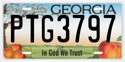 GA license plate PTG3797