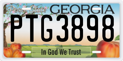 GA license plate PTG3898