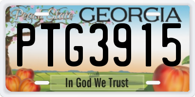 GA license plate PTG3915