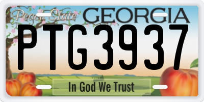 GA license plate PTG3937