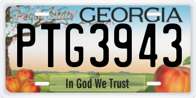GA license plate PTG3943