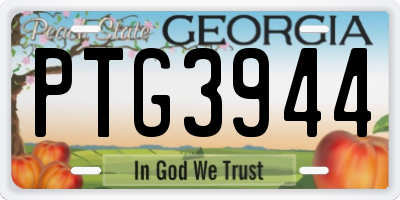 GA license plate PTG3944