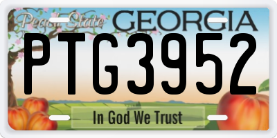 GA license plate PTG3952