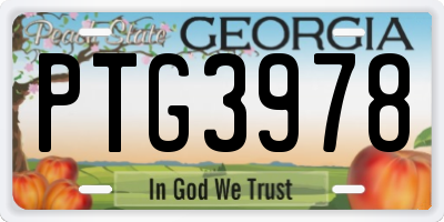 GA license plate PTG3978