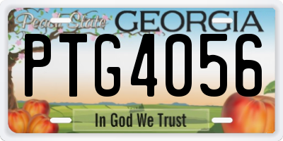 GA license plate PTG4056