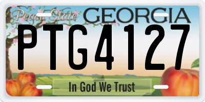 GA license plate PTG4127