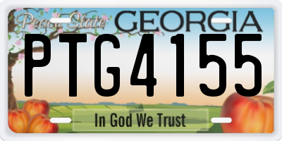 GA license plate PTG4155