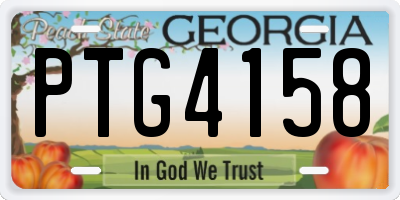 GA license plate PTG4158