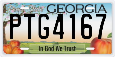 GA license plate PTG4167