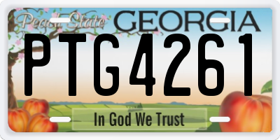 GA license plate PTG4261