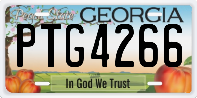 GA license plate PTG4266