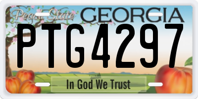 GA license plate PTG4297