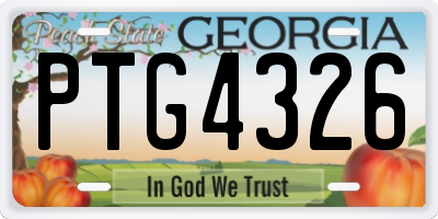 GA license plate PTG4326