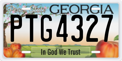 GA license plate PTG4327
