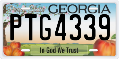 GA license plate PTG4339