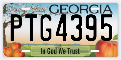 GA license plate PTG4395