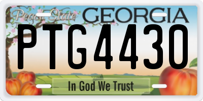 GA license plate PTG4430