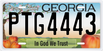 GA license plate PTG4443