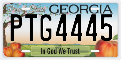 GA license plate PTG4445
