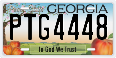 GA license plate PTG4448