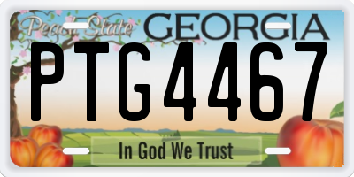 GA license plate PTG4467
