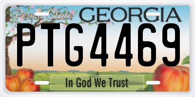 GA license plate PTG4469