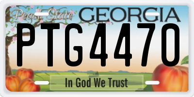 GA license plate PTG4470