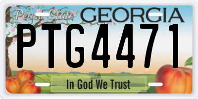 GA license plate PTG4471