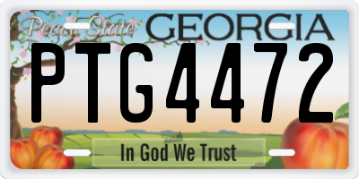 GA license plate PTG4472