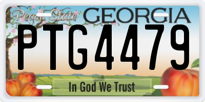 GA license plate PTG4479