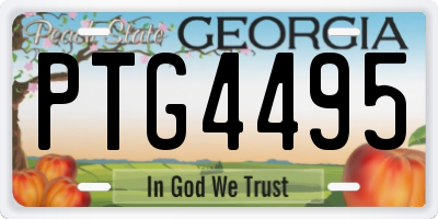 GA license plate PTG4495