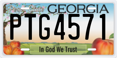 GA license plate PTG4571