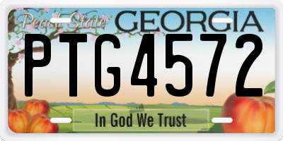GA license plate PTG4572
