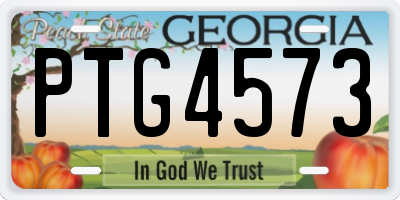 GA license plate PTG4573