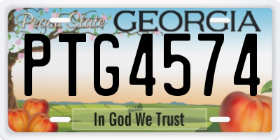 GA license plate PTG4574