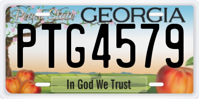 GA license plate PTG4579