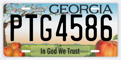GA license plate PTG4586
