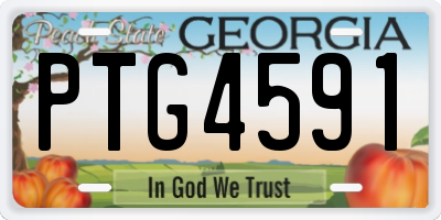 GA license plate PTG4591