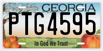 GA license plate PTG4595