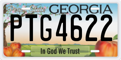 GA license plate PTG4622