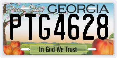 GA license plate PTG4628