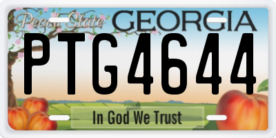 GA license plate PTG4644