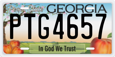 GA license plate PTG4657