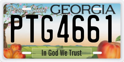 GA license plate PTG4661