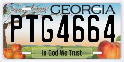 GA license plate PTG4664