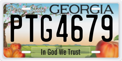 GA license plate PTG4679