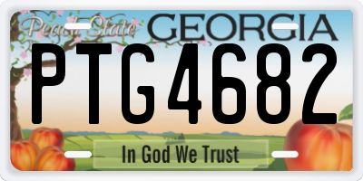 GA license plate PTG4682