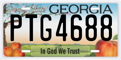 GA license plate PTG4688