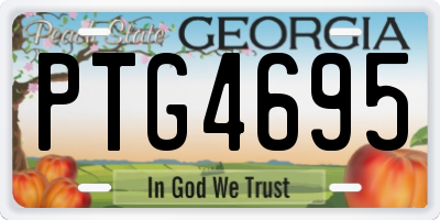 GA license plate PTG4695