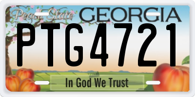 GA license plate PTG4721